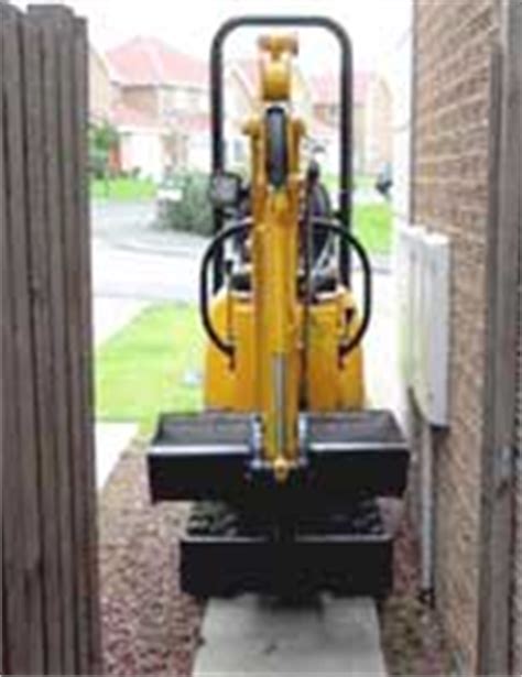 can you get a mini digger through a door|hire mini digger depth.